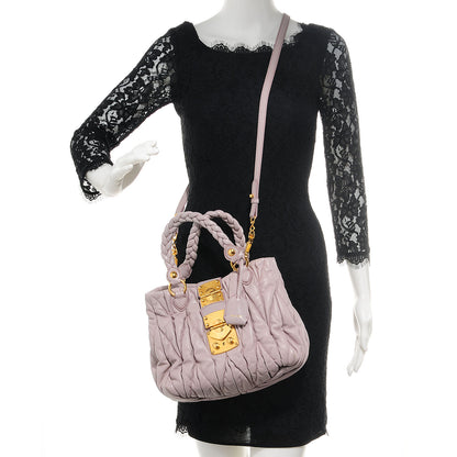 Miu Miu Nappa Matelasse Top Handle Bag Mughetto 2 of 11