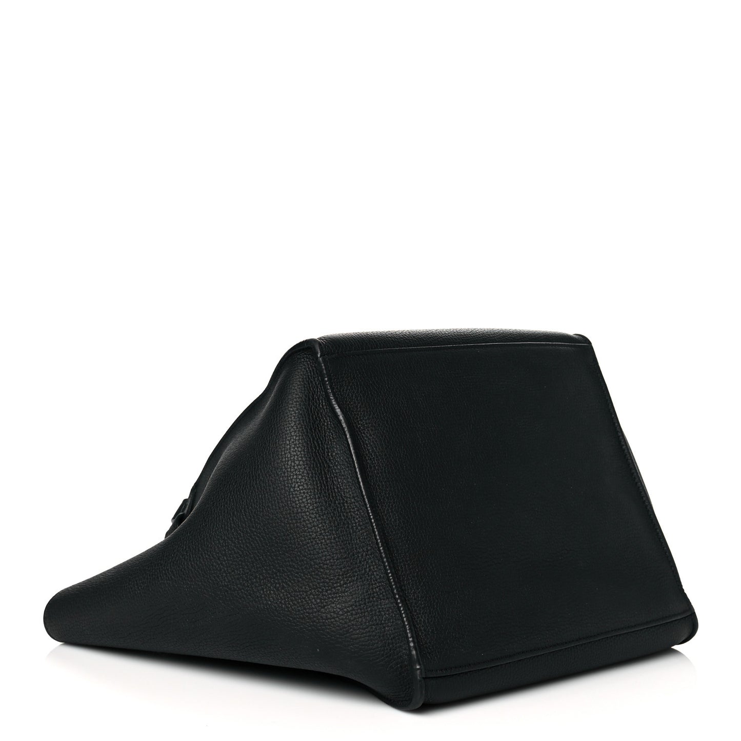 Supple Grained Calfskin Small Big Bag Black