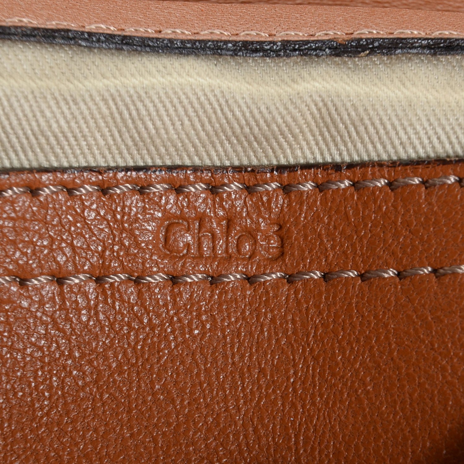 Chloe Calfskin Mini Marcie Lock Round Crossbody Bag Brown 6 of 8
