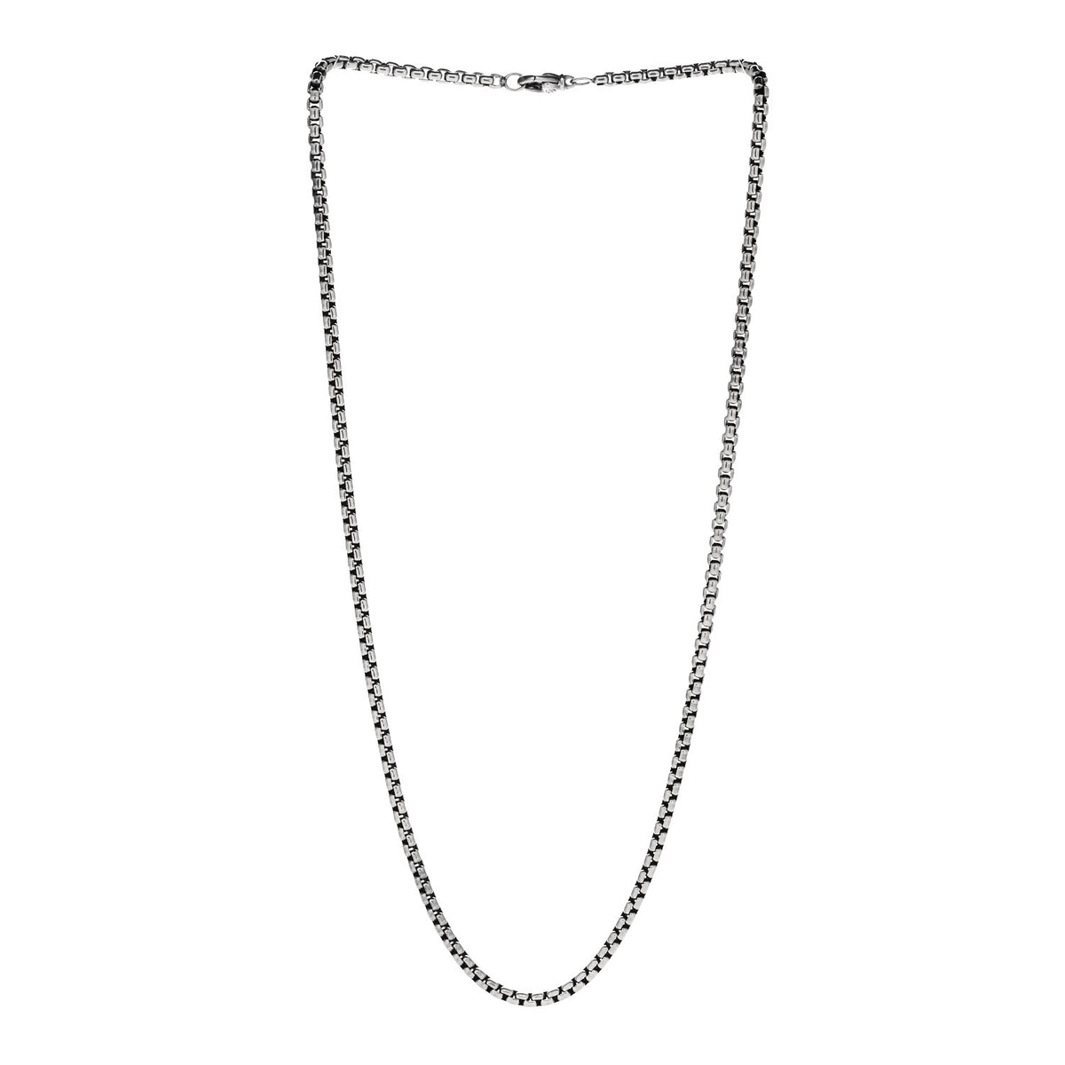 Sterling Silver 3.6mm Box Chain Necklace 22"