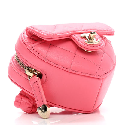 Chanel Lambskin Quilted CC In Love Heart Zipped Arm Coin Purse Pink 4 of 8
