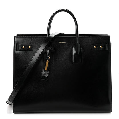 Saint Laurent Patent Grain De Poudre Large Souple Sac De Jour Black 1 of 11