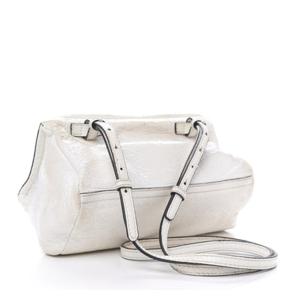 Givenchy Crinkled Patent Deerskin Mini Pandora White 3 of 17