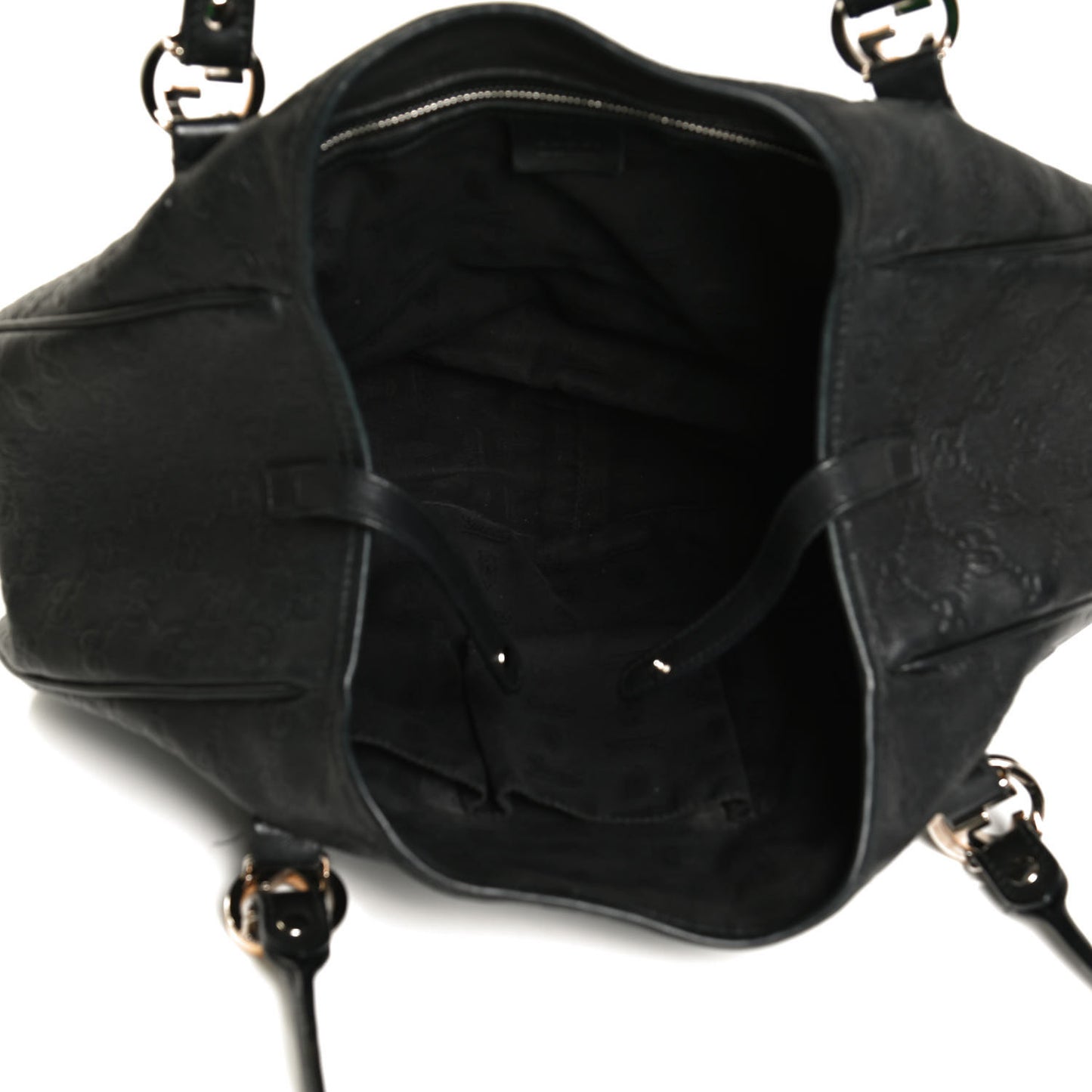 Guccissima Medium GG Twins Shoulder Bag Black