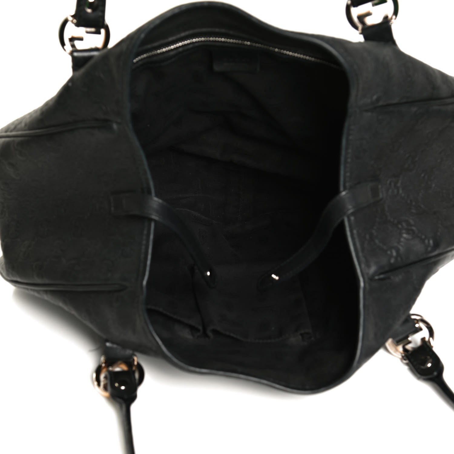 Gucci Guccissima Medium GG Twins Shoulder Bag Black 4 of 12