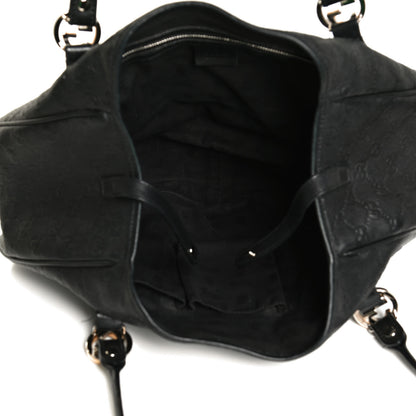 Gucci Guccissima Medium GG Twins Shoulder Bag Black 4 of 12