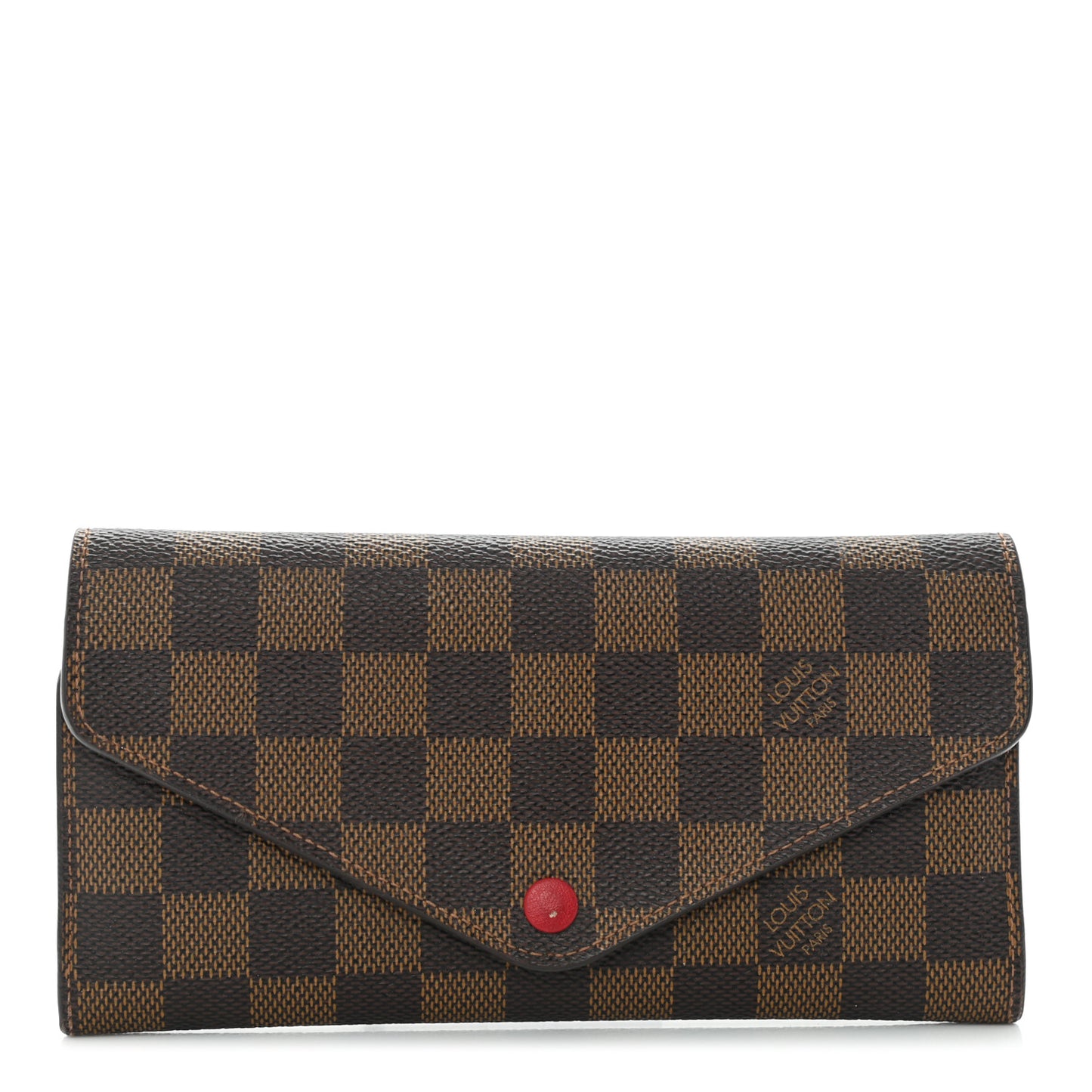 Damier Ebene Josephine Wallet Red