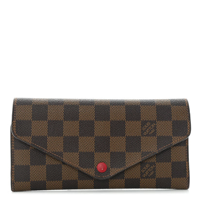Louis Vuitton Damier Ebene Josephine Wallet Red 1 of 9