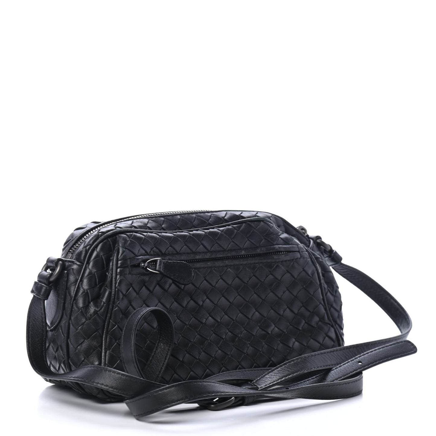 Nappa Intrecciato Shoulder Bag Black