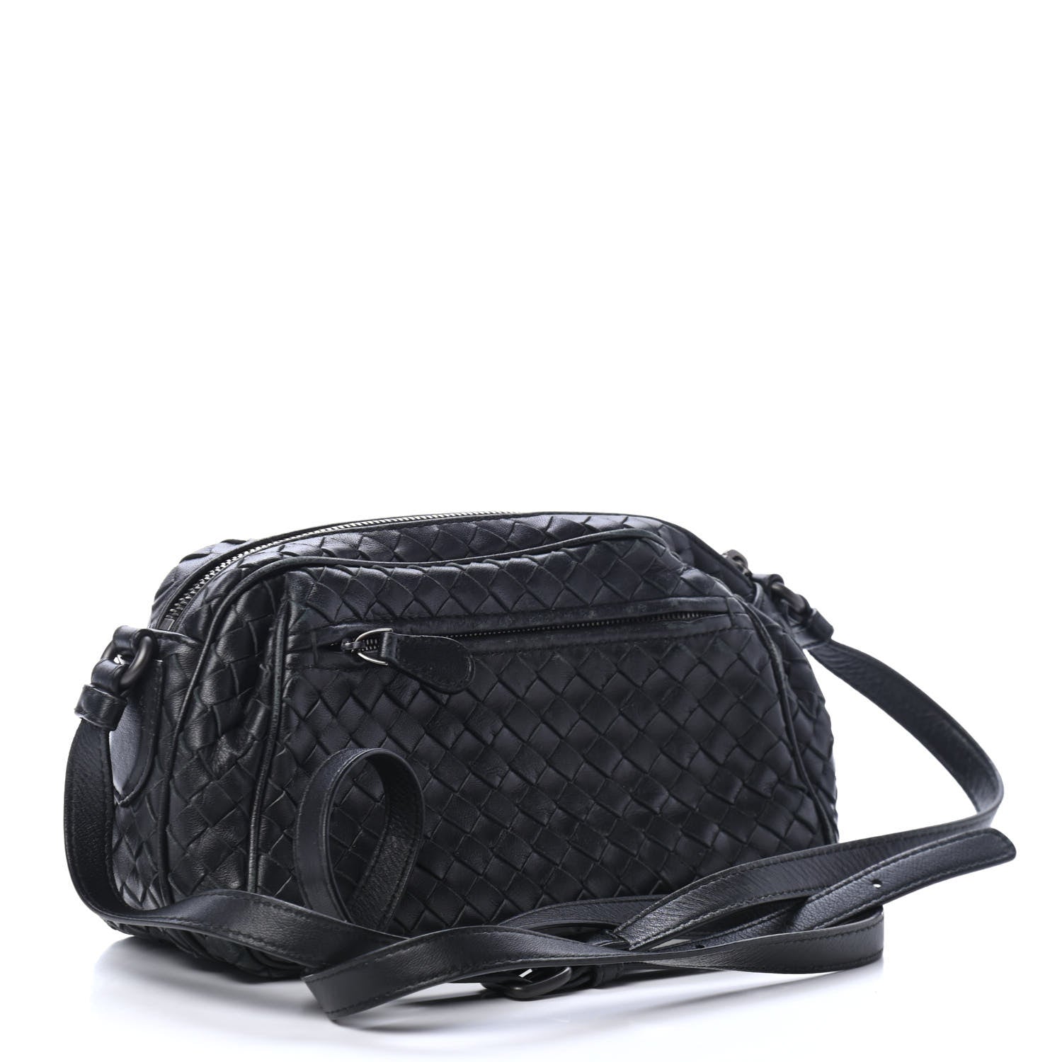 Bottega Veneta Nappa Intrecciato Shoulder Bag Black 2 of 5