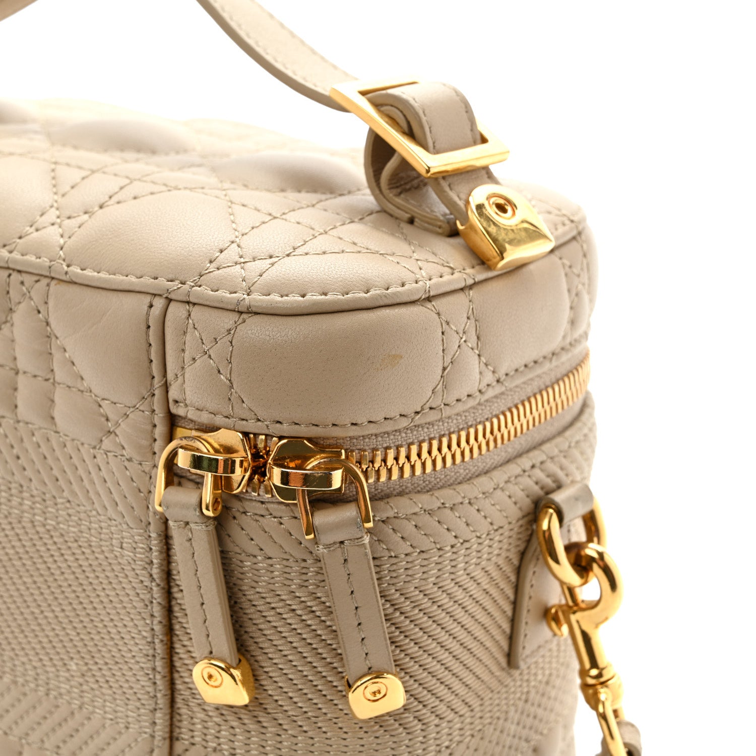 Christian Dior Lambskin Cannage Small Diortravel Vanity Case Light Beige 12 of 12