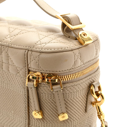 Christian Dior Lambskin Cannage Small Diortravel Vanity Case Light Beige 12 of 12