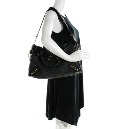 Balenciaga Agneau Canvas Giant 12 Gold Hardware City Black 2 of 9