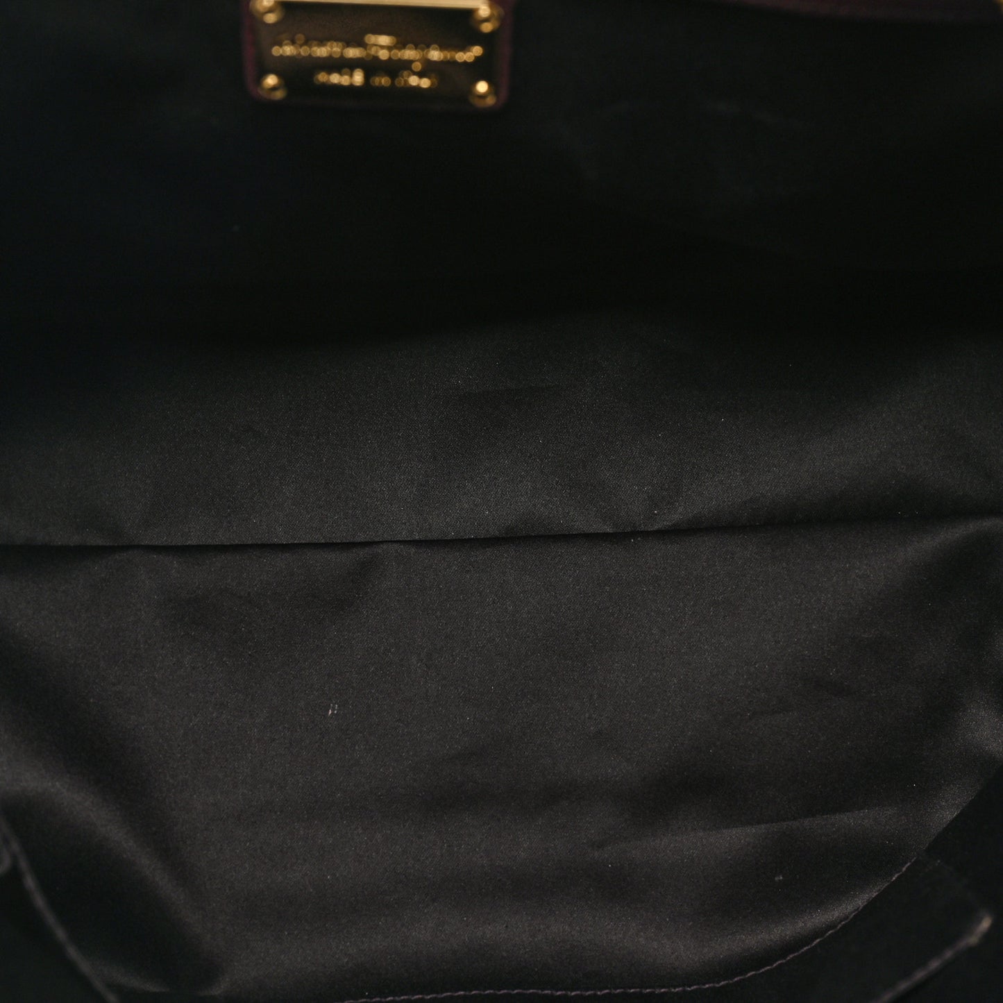 Calfskin Fiamma Bag Rouge Black