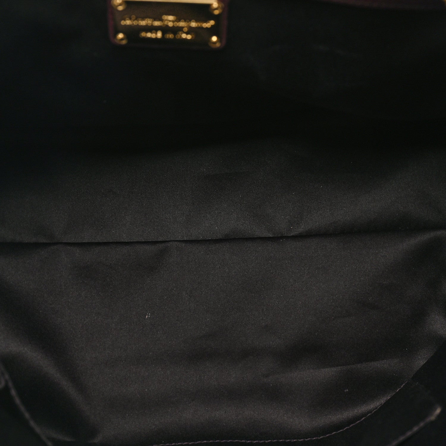 Salvatore Ferragamo Calfskin Fiamma Bag Rouge Black 5 of 11