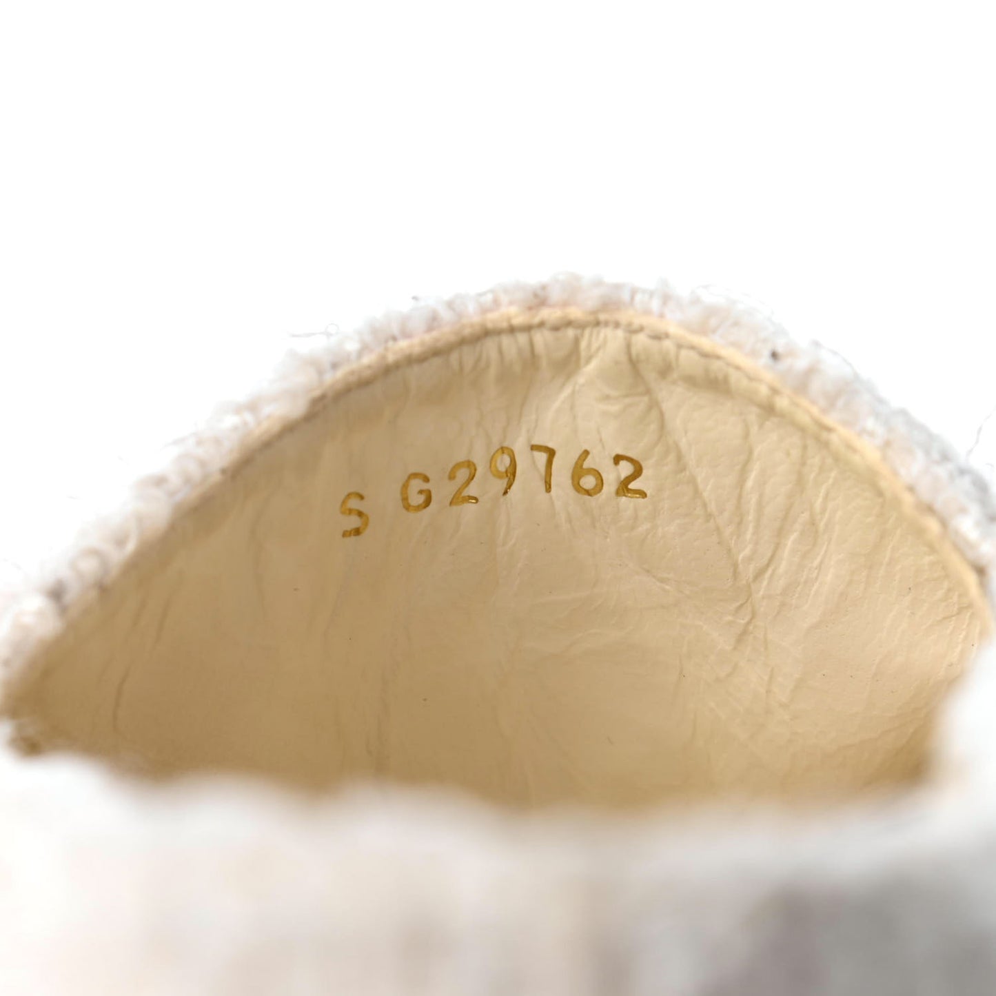 Tweed Grosgrain CC Espadrilles 35 Ivory Black