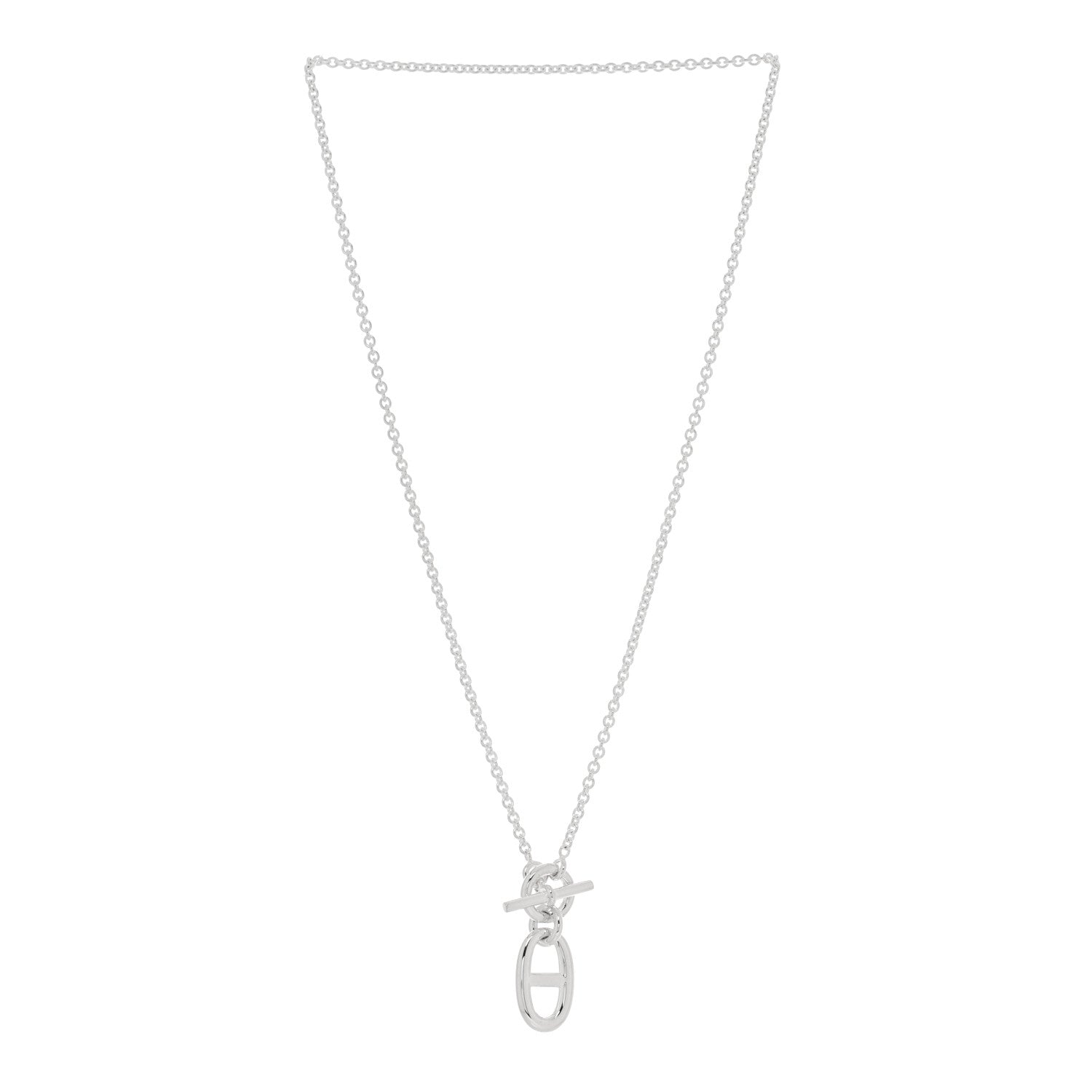 Hermes Sterling Silver Amulette Chaine d'Ancre Necklace 3 of 5