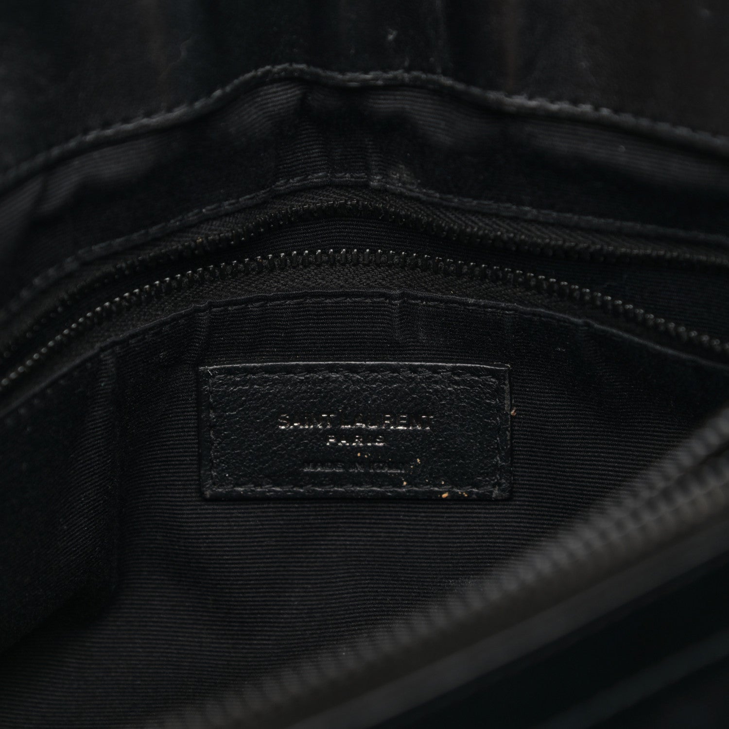 Saint Laurent Calfskin Y Quilted Monogram Medium Loulou Chain Satchel Black 7 of 15