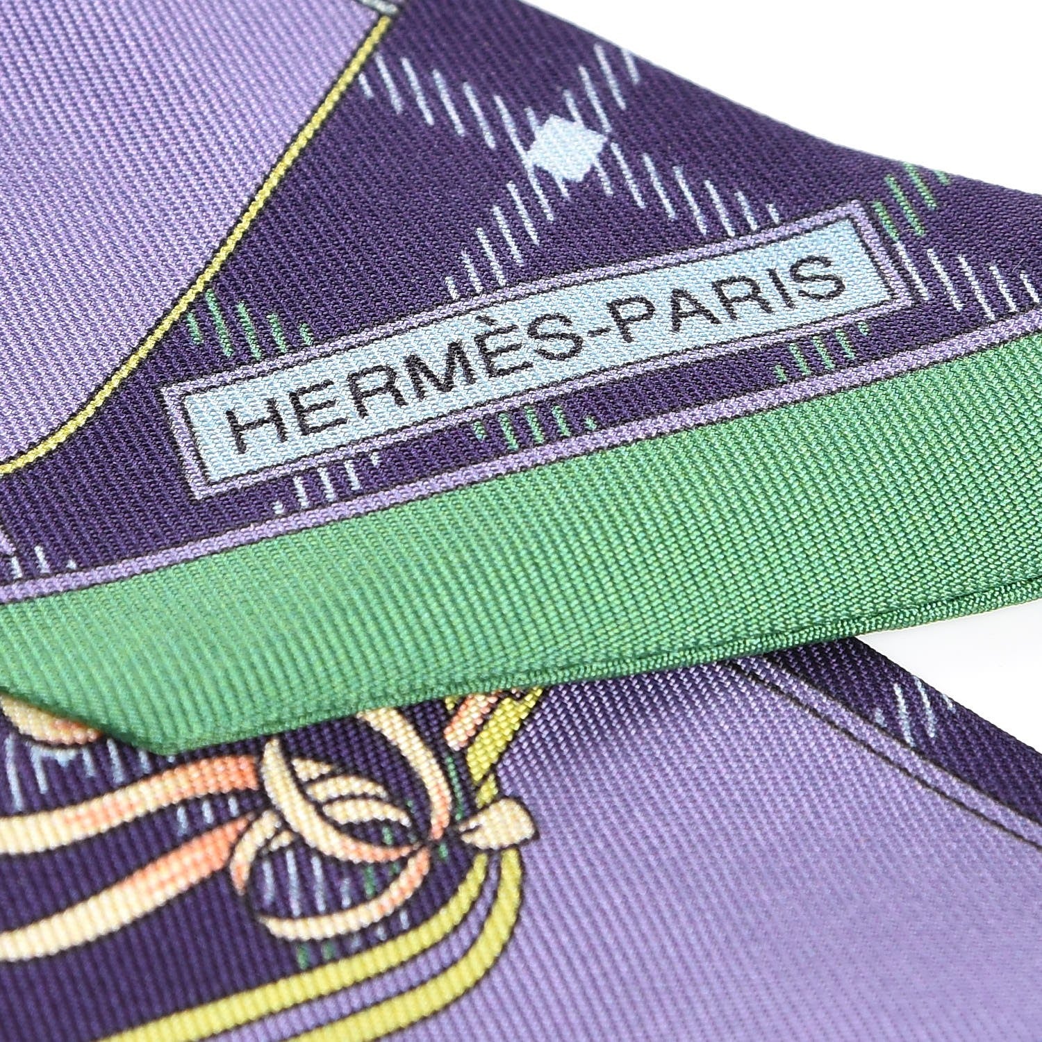 Hermes Silk Camails Twilly Violet Azur Celado 3 of 5