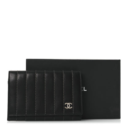 Chanel Lambskin Vertical Quilted Mademoiselle Compact Wallet Black 12 of 12