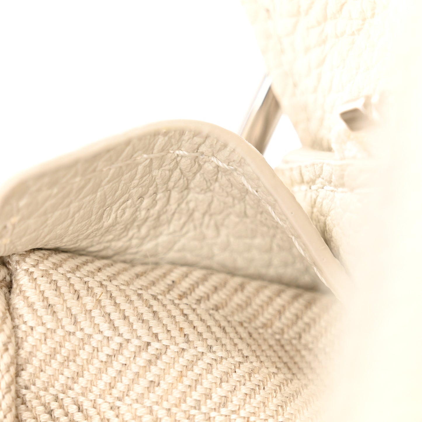 Calfskin Mini Puzzle Edge Bag Soft White