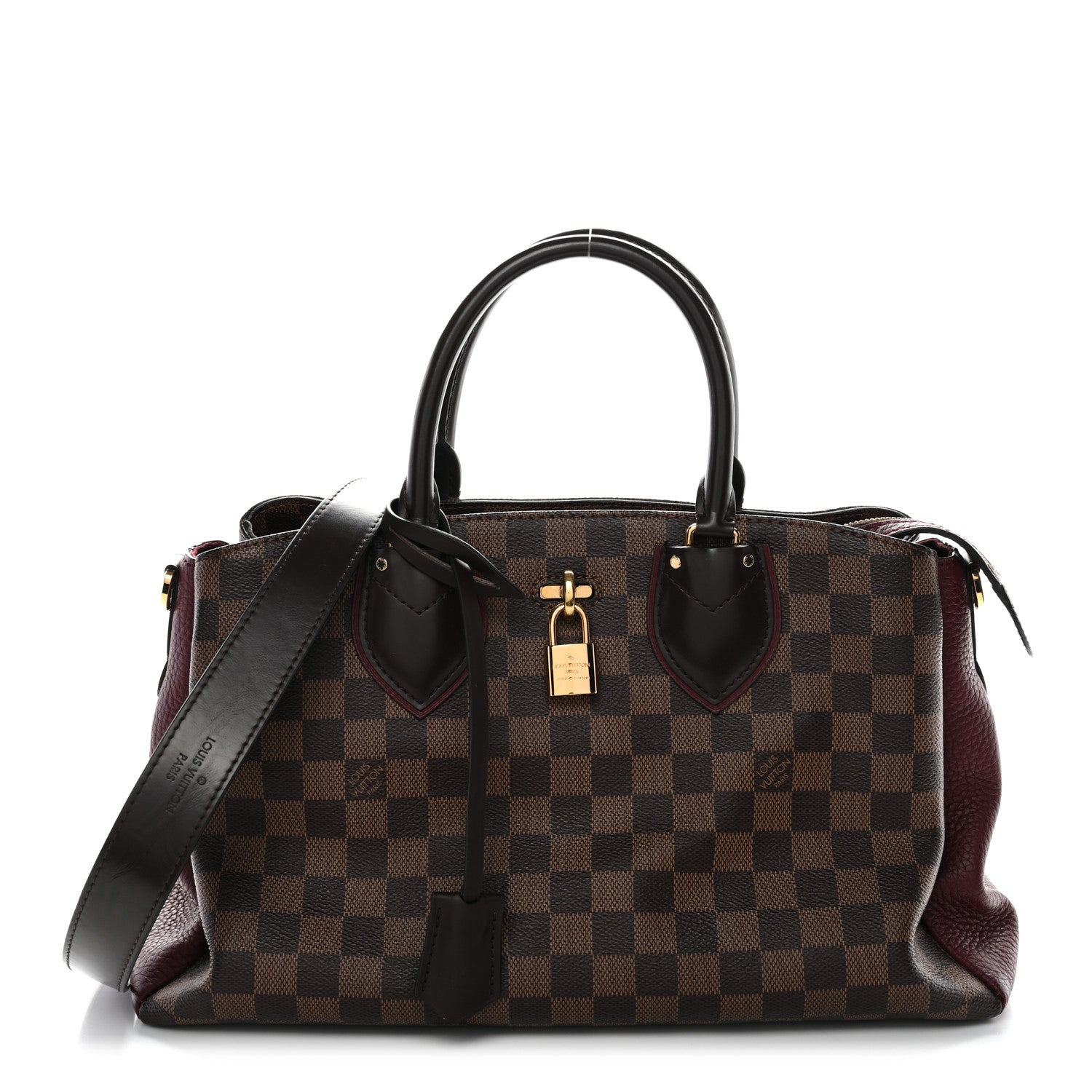 Louis Vuitton Cuir Taurillon Damier Ebene Normandy Bordeaux 1 of 11