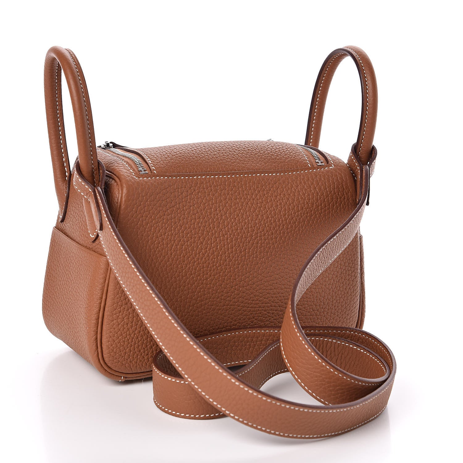 Hermes Taurillon Clemence Mini Lindy 20 Gold 3 of 9