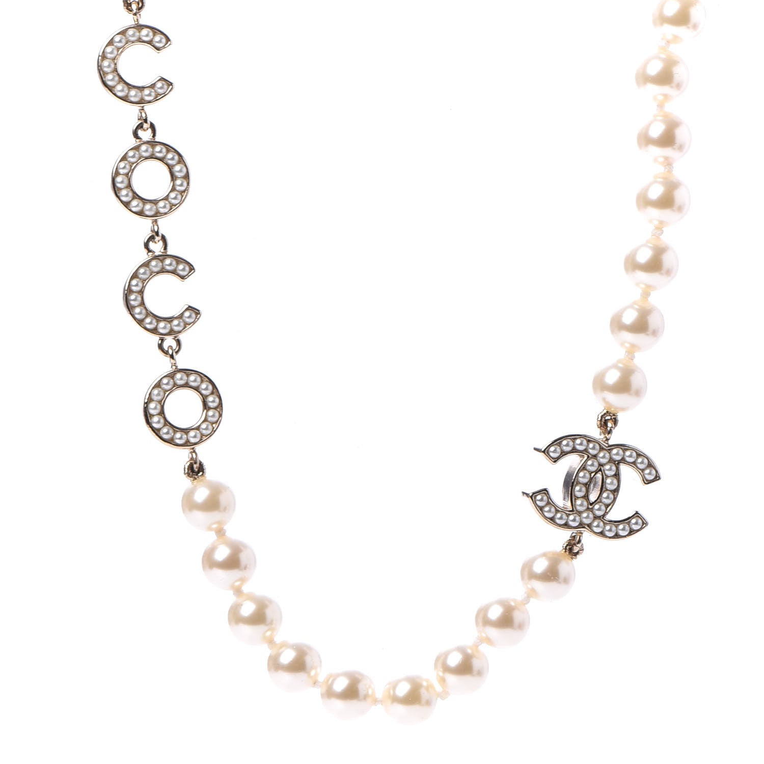 Chanel Pearl CC Coco Necklace Gold 4 of 6