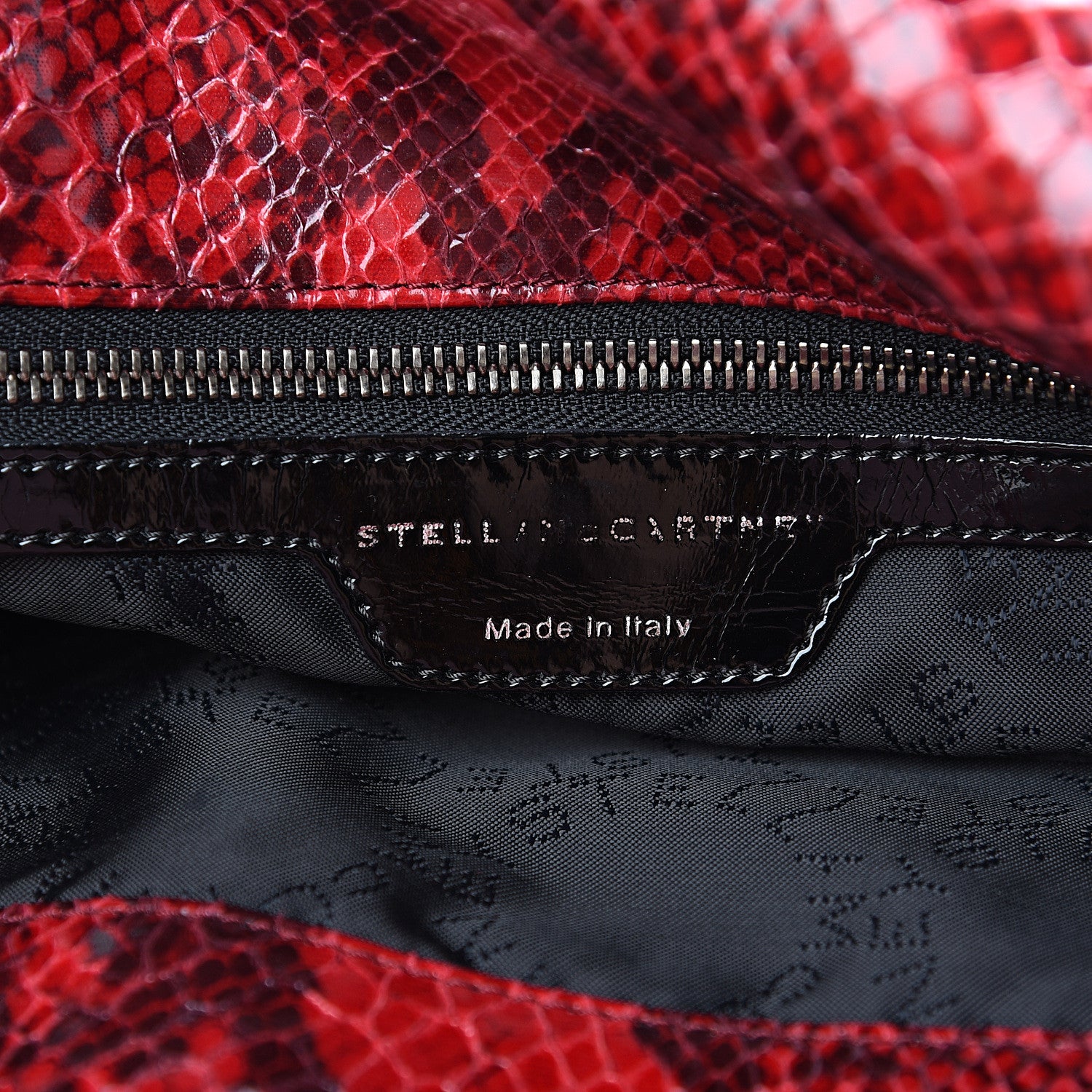 Stella McCartney Eco Python Small Falabella Tote Red 5 of 7