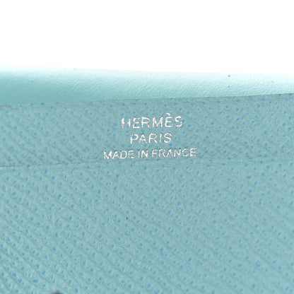 Hermes Epsom Bearn Card Holder Wallet Bleu Atoll 5 of 8