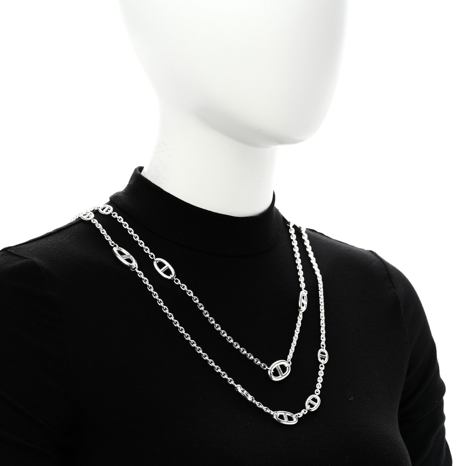 Hermes Sterling Silver Farandole Necklace 160 2 of 6