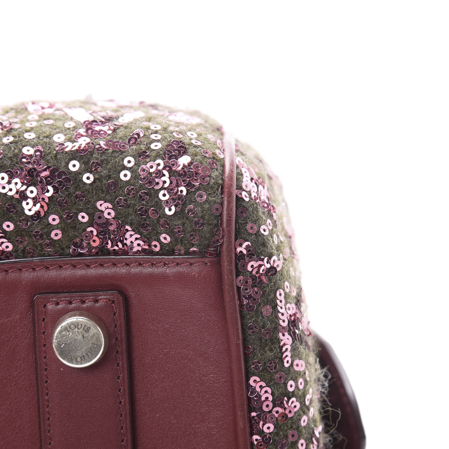 Louis Vuitton Sequin Monogram Sunshine Express Speedy Burgundy 10 of 17