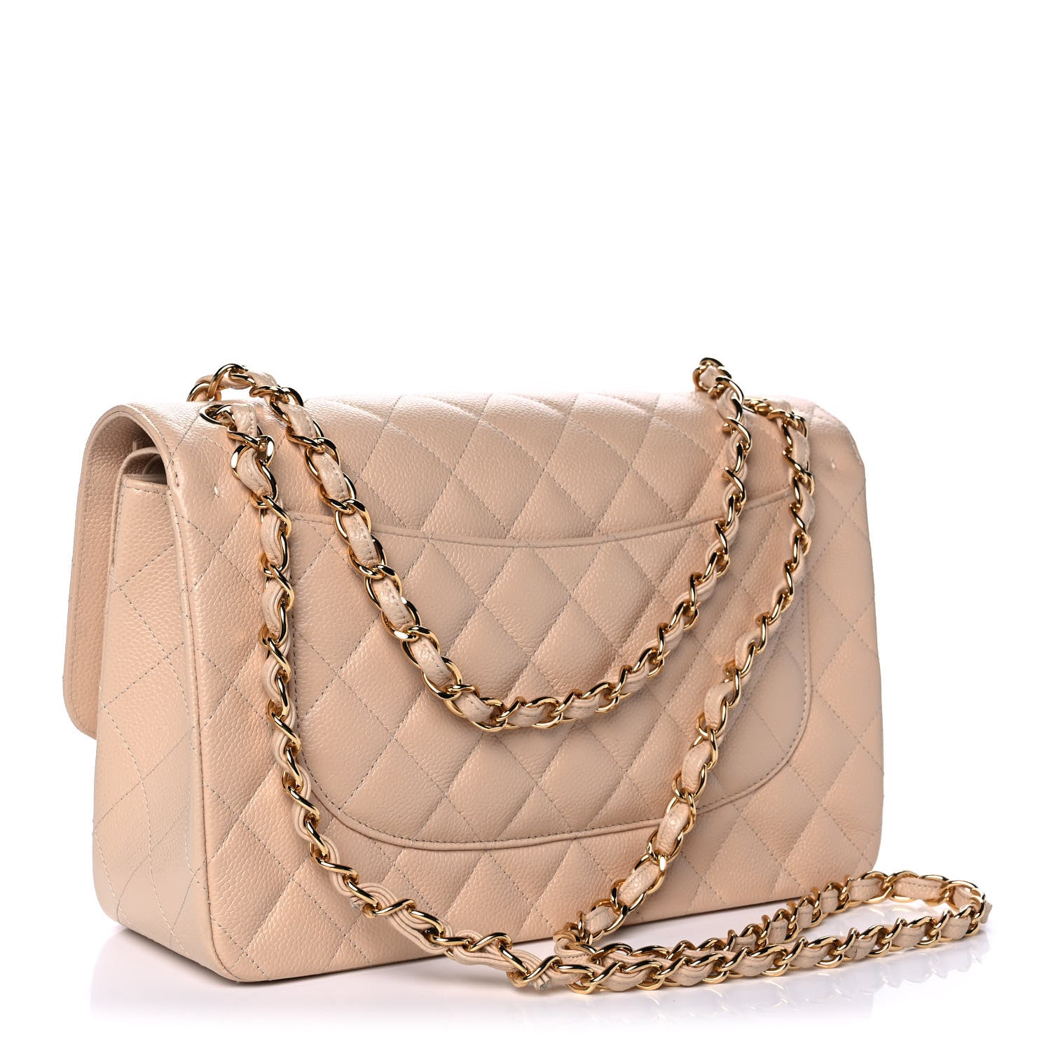 Chanel Caviar Quilted Jumbo Double Flap Beige Clair 2 of 11