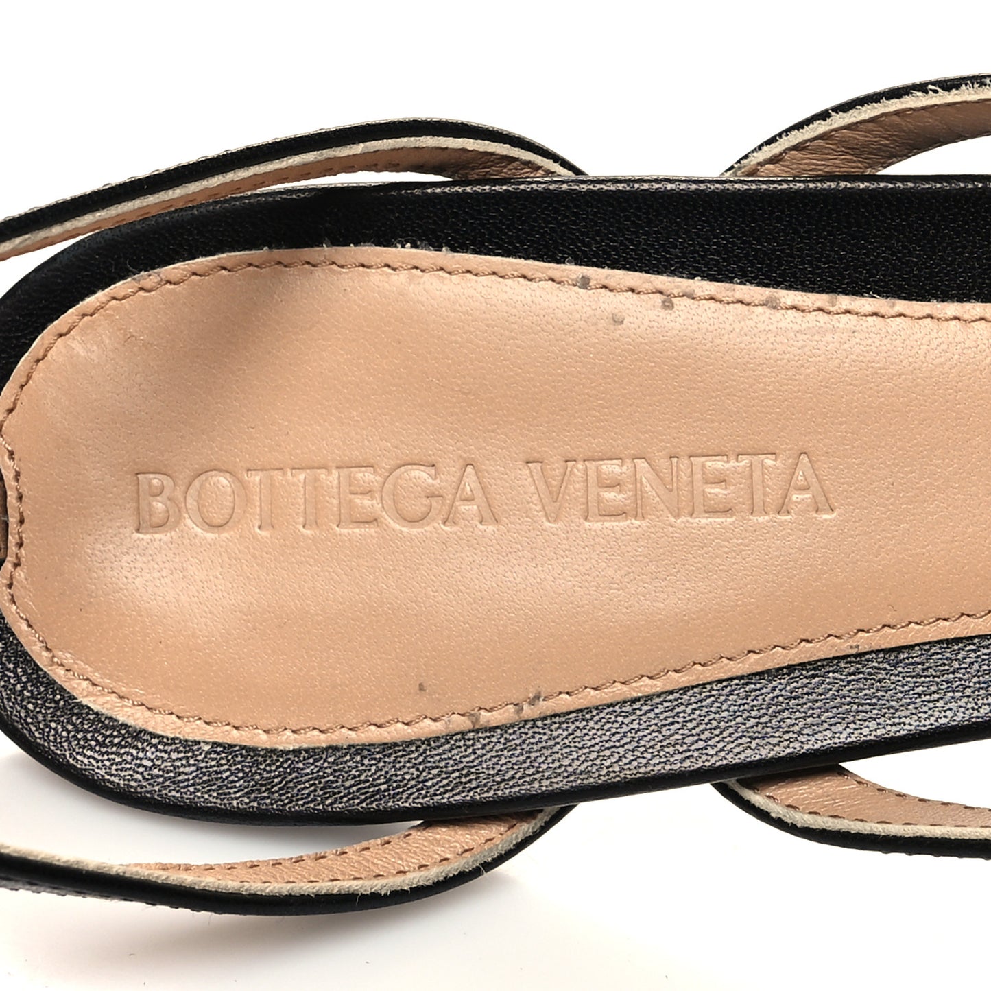 Lambskin Stretch Multi Strap 40mm Sandals 37 Black