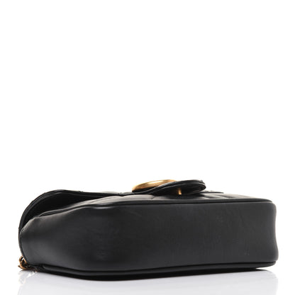 Gucci Calfskin Matelasse Super Mini GG Marmont Shoulder Bag Black 4 of 16