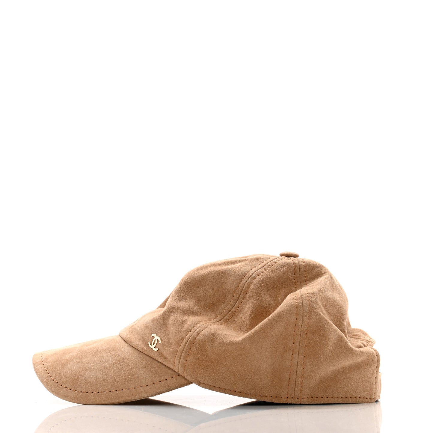 Suede Goatskin CC Cap Hat Beige