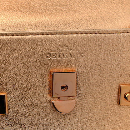 Delvaux Metallic Calfskin Micro Tempete Satchel Or Rose 6 of 11