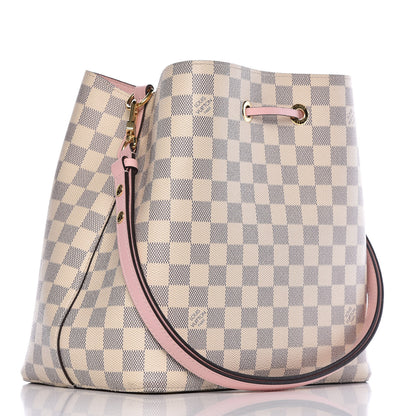 Louis Vuitton Damier Azur Neonoe MM Eau De Rose 3 of 10