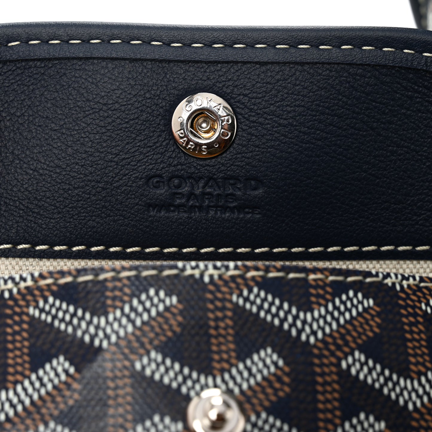 Goyardine Reversible Mini Anjou Navy