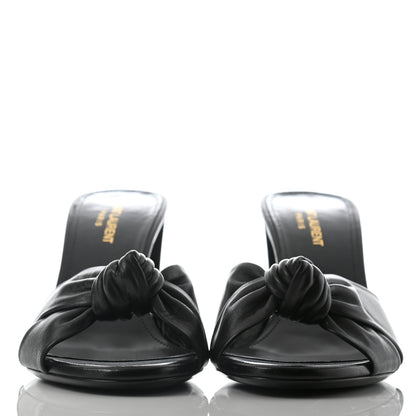 Saint Laurent Lambskin Bianca Mules 40 Black 2 of 6