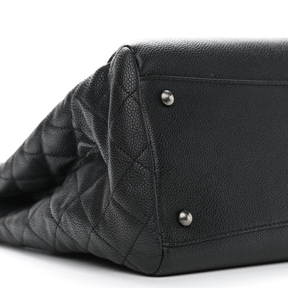 Chanel Caviar Lambskin Quilted Large Coco Break Shopping Bag Black 9 of 13