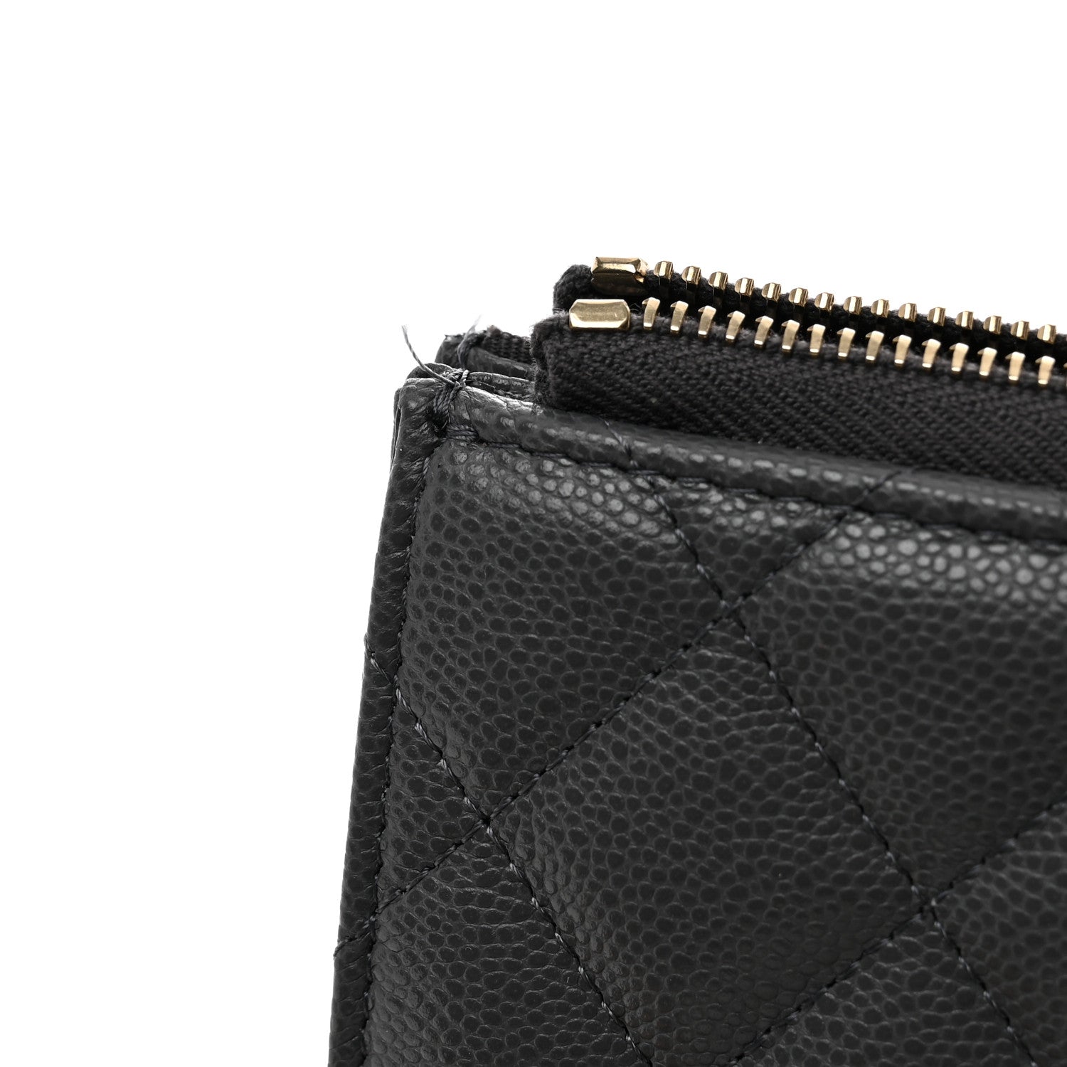 Chanel Caviar Quilted Large Flap Zip Clutch Grey 8 of 9