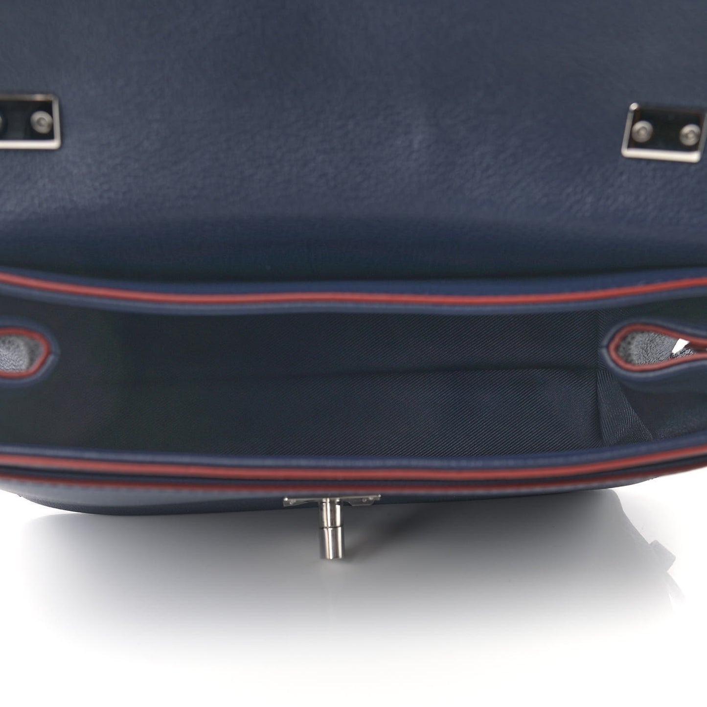 Calfskin Lockme II Chain Bag BB Marine Rouge