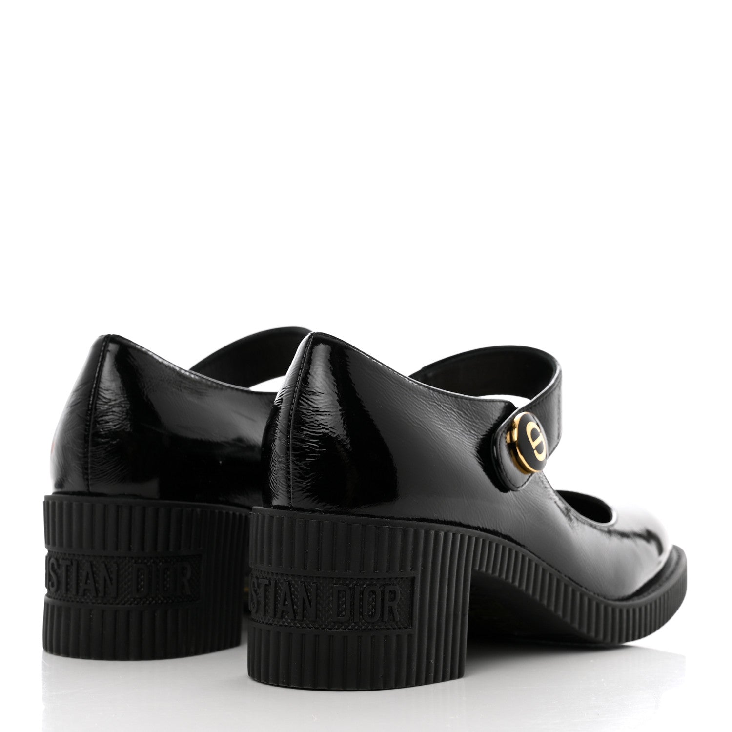 Christian Dior Brushed Calfskin Uniform 30mm Pumps 35.5 Black 4 of 8