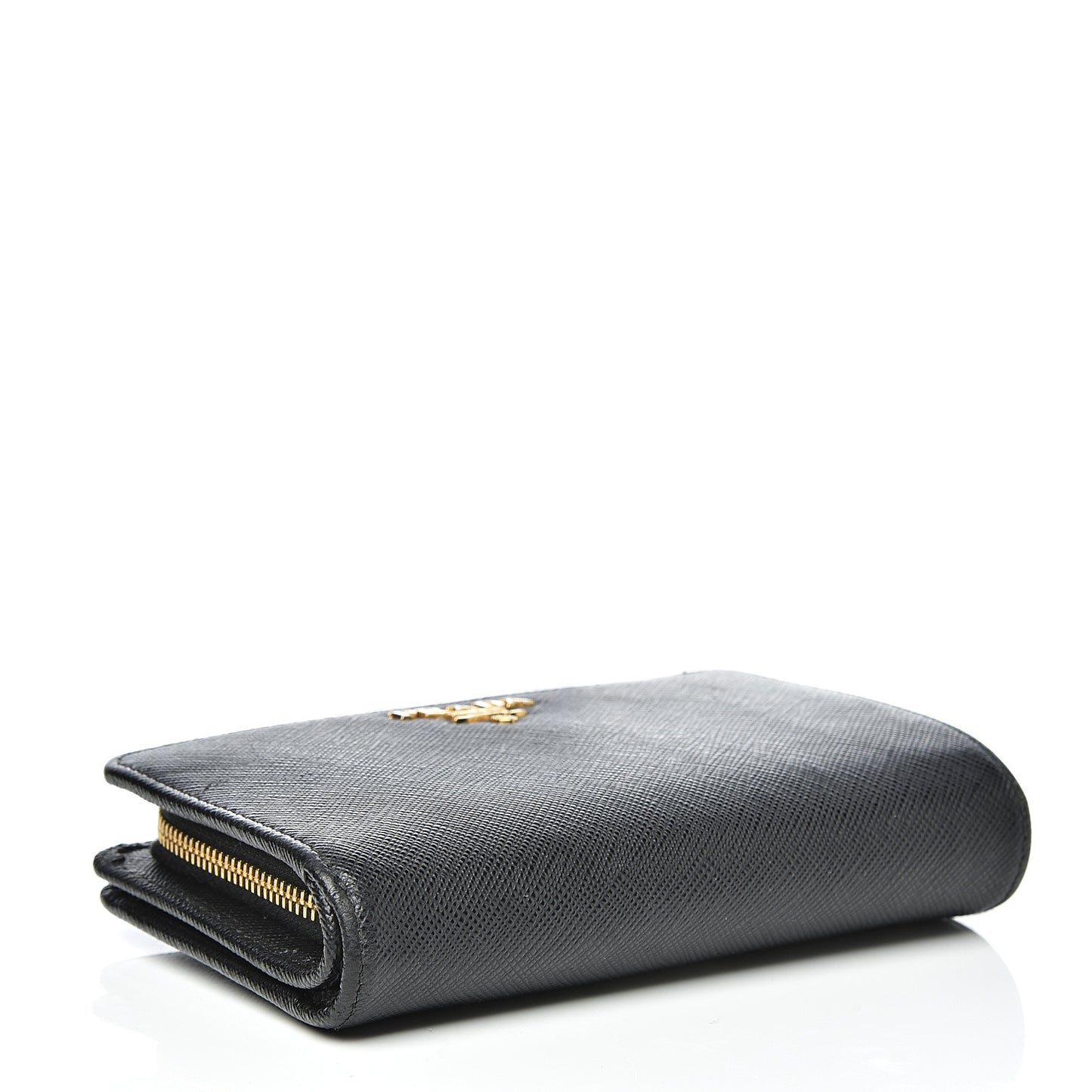 Saffiano Metal Compact Wallet Black