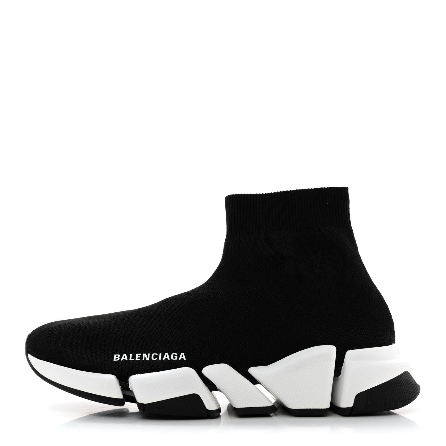 Balenciaga Technical 3D Recycled Knit Bi-Color Sole Womens Speed 2.0 Sneakers 39 Black White 1 of 9