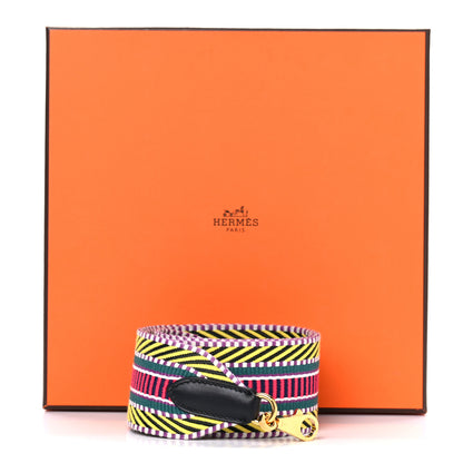 Hermes Toile Swift 50mm Sangle Cavale Shoulder Strap Multicolor Black 13 of 13