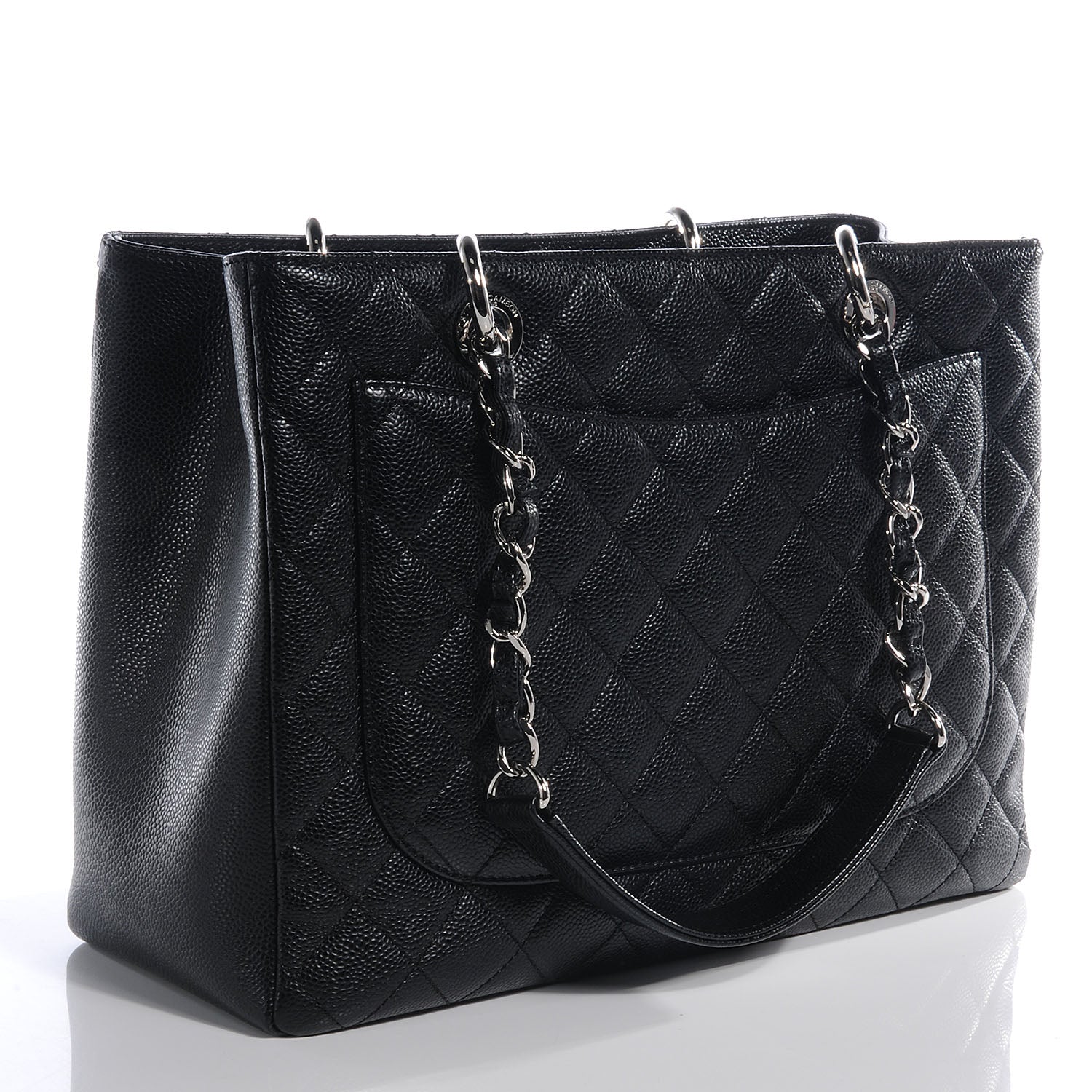 Chanel Caviar Grand Shopping Tote GST Black 3 of 7