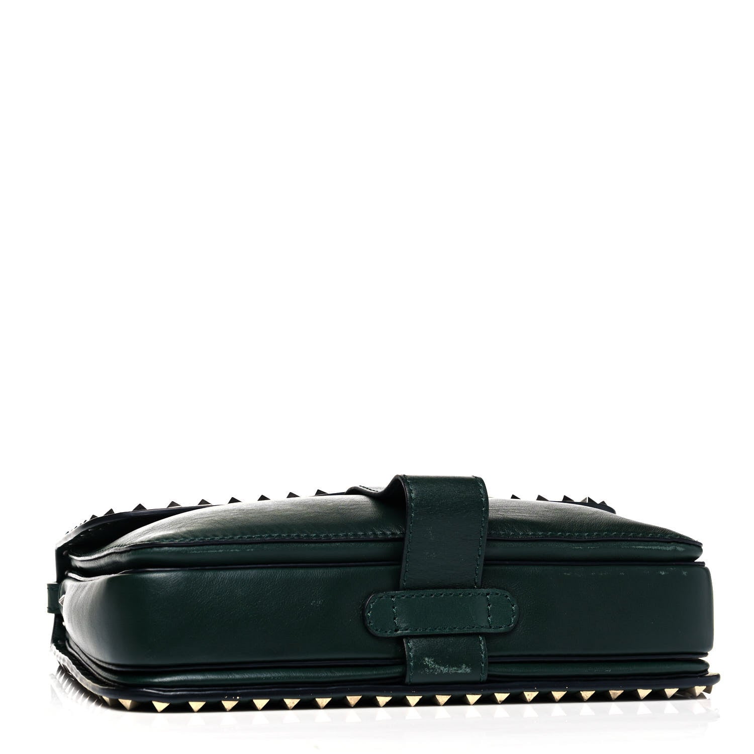 Valentino Garavani Vitello Rockstud Shoulder Flap Bag Green 4 of 11