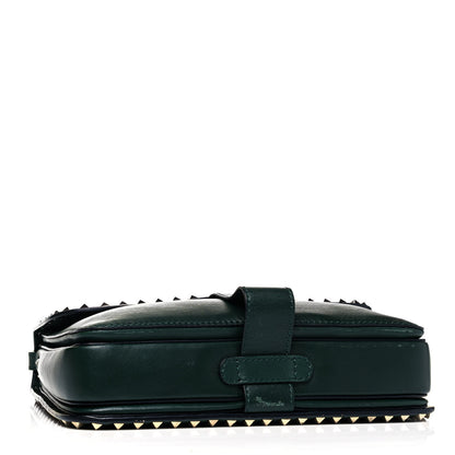 Valentino Garavani Vitello Rockstud Shoulder Flap Bag Green 4 of 11